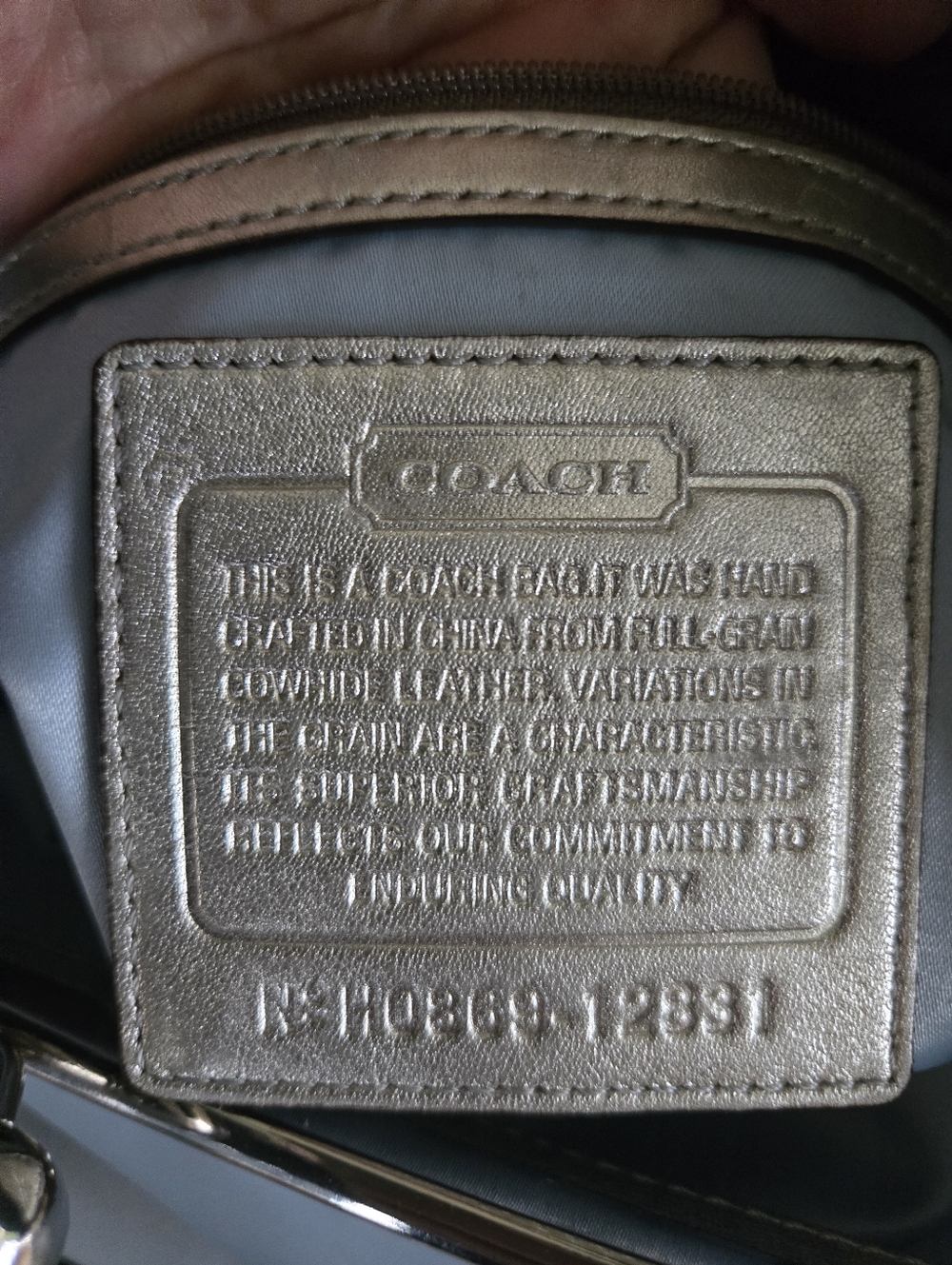 ​Coach Ergo Metallic Silver Pleated Leather Kisslock Satchel Bag 12231 - Picture 2 of 16